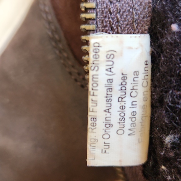 Olukai Pehuea Hulu Sheepskin Brown Leather Bootie Sneaker Size 8.5 - Picture 8 of 8